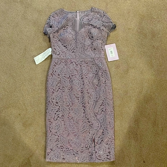 JS Collections Lavender Lace Dress. Size 4. - Picture 2 of 9